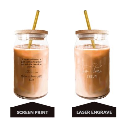 Can Glass 16oz with Bamboo Lid Thumbnail