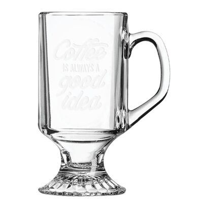 Irish Clear Footed Coffee Mug 10oz Thumbnail